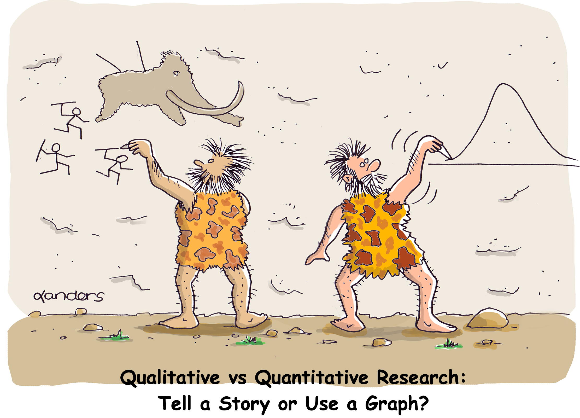 Comic by John Landers on qualitative research