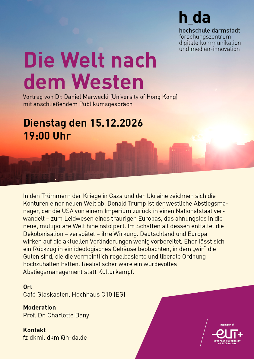 Poster mit Informationen zur Veranstaltung